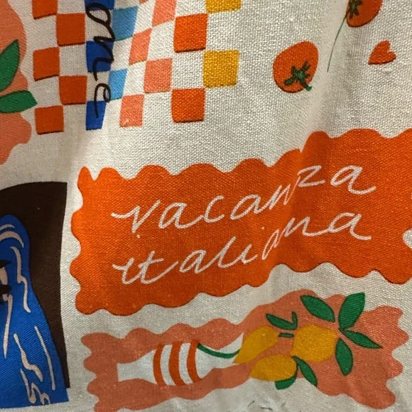 NWT Sugarlips Orange Colorful Graphic Print wide leg Pants 2x boho vacay spring - Picture 5 of 8